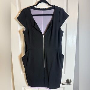 Marc New York Black Mini Dress with Zipper